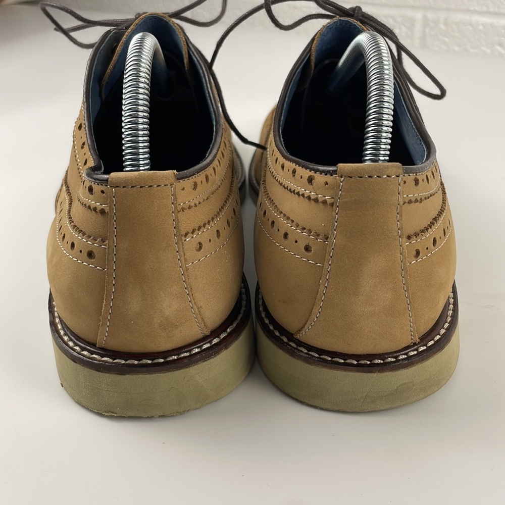 Gordon Rush | Leather Tan Lace Up Wingtip Oxford Academia Formal Shoes 10.5 - Picture 5 of 10